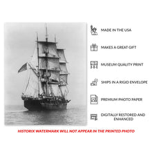Cargar imagen en el visor de la galería, Digitally Restored and Enhanced 1927 Charles W Morgan Photo Print - Vintage Photo of Whaling Ship Charles Morgan Poster - Old Photo of The Morgan Wall Art