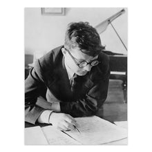 Load image into Gallery viewer, Digitally Restored and Enhanced 1942 Dmitri Shostakovich Photo Print - Vintage Photo of Noted Russian Composer Dmitri Shostakovich Poster Wall Art Print