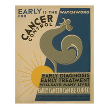 Load image into Gallery viewer, Digitally Restored and Enhanced 1938 New York Cancer Control Public Health WPA Federal Art Project Poster - Depression Era Art Deco - Archival Reproduction