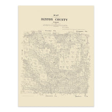 Cargar imagen en el visor de la galería, Digitally Restored and Enhanced 1879 Denton County Texas Map Print - History Map of the County of Denton Texas Wall Art - Vintage Texas Map Poster