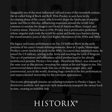 Load image into Gallery viewer, Digitally Restored and Enhanced 1956 Elvis Presley Photo Print - Vintage Photo of King of Rock and Roll Elvis Presley Poster Wall Art Performing on Stage