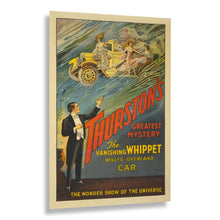 Load image into Gallery viewer, 1925 Thurston Magician Poster - Vanishing Whippet Automobile - Jazz Age Vaudeville Theater Magic - Archival Print