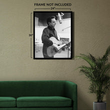 Cargar imagen en el visor de la galería, Digitally Restored and Enhanced 1965 Johnny Cash Photo Print - Vintage Photo of Johnny Cash Poster Playing His Guitar - Old Photo of Johnny Cash Wall Art