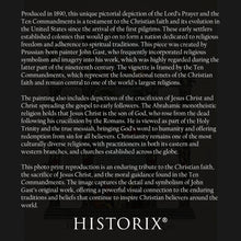 Load image into Gallery viewer, Digitally Restored and Enhanced 1890 The Prayers & Commandments of Our Lord Poster Print - Poster of The Lord's Prayer and The Ten Commandments Wall Art