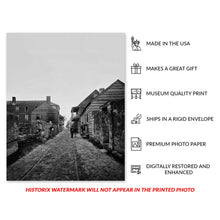 Load image into Gallery viewer, Digitally Restored and Enhanced 1861 St Augustine Florida Photo Print - Old Photo of Saint Augustine Florida Street View During Civil War Wall Art Poster