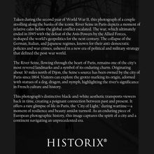 Cargar imagen en el visor de la galería, Digitally Restored and Enhanced 1940 A Couple Walking Along Seine River Photo Print - Vintage Photo of A Couple Walking Along Seine River by Toni Frissell