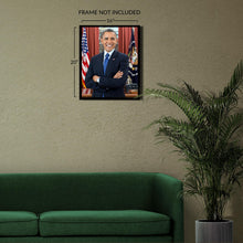 Cargar imagen en el visor de la galería, Digitally Restored and Enhanced Barack Obama 44th President of the United States Official Portrait Photo Print Poster