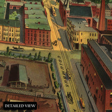 Load image into Gallery viewer, Digitally Restored and Enhanced 1902 Bird's Eye View of Boston Massachusetts Map - Vintage Aerial Cartography - Turn of Century City Panorama - Archival Reproduction