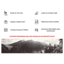 Load image into Gallery viewer, Digitally Restored and Enhanced 1908 Lake Chelan Panoramic Photo Print - Old Photo of Lake Chelan in the Cascade Mountains Washington Poster