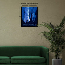 Load image into Gallery viewer, Digitally Restored and Enhanced 1936 See America Cave Travel Poster - WPA Federal Art Project - Depression Era Tourism Adventure - Gallery-Quality Print