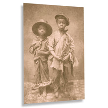 Cargar imagen en el visor de la galería, Digitally Restored and Enhanced 1860 Two African American Boys Photo Print - Vintage Photo Two Enslaved African American Boys