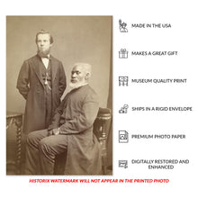 Cargar imagen en el visor de la galería, Digitally Restored and Enhanced 1876 Josiah Henson Photo Print - Vintage Portrait Photo of Josiah Henson with John Lobb Poster