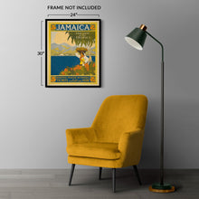 Cargar imagen en el visor de la galería, Digitally Restored and Enhanced 1910 Jamaica Gem of the Tropics Caribbean Travel Poster - Tropical Island Tourism Art - Archival Reproduction