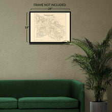 Load image into Gallery viewer, Digitally Restored and Enhanced 1880 Montgomery County Texas Map Print - Montgomery County Texas Map Wall Art - Vintage Map of Montgomery Texas Poster