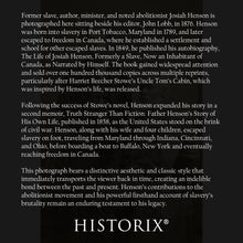 Cargar imagen en el visor de la galería, Digitally Restored and Enhanced 1876 Josiah Henson Photo Print - Vintage Portrait Photo of Josiah Henson with John Lobb Poster