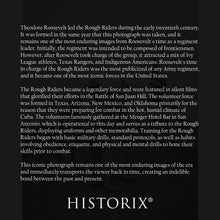 Load image into Gallery viewer, Digitally Restored and Enhanced 1898 Theodore Roosevelt Photo Print - Vintage Photo of Montauk Point Rough Riders Colonel Teddy Roosevelt Poster Wall Art