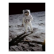 Load image into Gallery viewer, Digitally Restored and Enhanced 1969 Buzz Aldrin Photo Print - Old Photo of Astronaut Buzz Aldrin Near Apollo 11 Lunar Module on Lunar Surface Wall Art