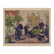 Load image into Gallery viewer, Digitally Restored and Enhanced 1882 President James Garfield Family Library Portrait - Gilded Age American Political History - Archival Print