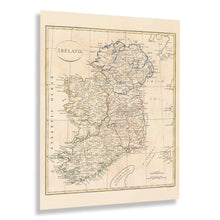 Load image into Gallery viewer, Digitally Restored and Enhanced 1799 Ireland Map Poster - Vintage Map of Ireland Wall Art - Historic Poster Map of Ireland - Old Map of Ireland Print