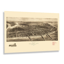 Load image into Gallery viewer, Digitally Restored and Enhanced 1909 Atlantic City New Jersey Map Poster - Aero View of Atlantic City NJ Map - New Jersey Vintage Map Wall Art Print