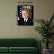 Cargar imagen en el visor de la galería, Digitally Restored and Enhanced William J Clinton 42nd President of the United States Official Portrait Photo Print Poster