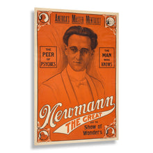 Cargar imagen en el visor de la galería, Digitally Restored and Enhanced 1900 Newmann the Great Magician Poster - Show of Wonders - Vaudeville Golden Age Theater - Archival Print
