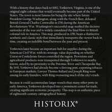 Load image into Gallery viewer, Digitally Restored and Enhanced 1781 Yorktown Virginia Map Print - Vintage Map of Yorktown VA Wall Art Poster - Carte de la Partie de la Virginie