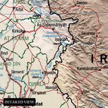 Cargar imagen en el visor de la galería, Digitally Restored and Enhanced 2004 Iraq Railroad Map Poster - Print Map of Iraq Railroad System - Railroad Map of Iraq Wall Art