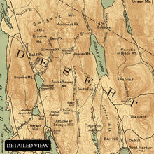 Load image into Gallery viewer, Digitally Restored and Enhanced 1893 Mount Desert Island Maine Map - Vintage Map of Maine Poster - Old Map of Mount Desert Island Maine Wall Art Print