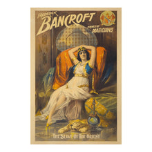 Load image into Gallery viewer, Digitally Restored and Enhanced 1895 Frederick Bancroft Slave of the Orient Poster - Victorian Theater Magic - Gilded Age Vaudeville - Archival Print