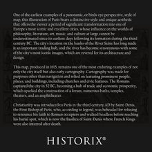 Cargar imagen en el visor de la galería, 1618 Paris France Map Poster - Vintage Bird's Eye View Map of Paris France by Claes Jansz Visscher - Old Paris Map Print