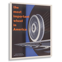 Load image into Gallery viewer, Digitally Restored and Enhanced 1952 Most Important Wheels America Agriculture Railroad Poster - Mid-Century Rail Industry Art - Archival Reproduction