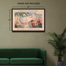 Load image into Gallery viewer, Digitally Restored and Enhanced 1938 Hawaii Flying Clipper Vintage Airline Travel Poster - Golden Age Transpacific Aviation - Museum-Quality Print