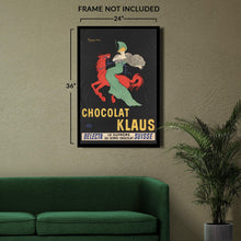 Load image into Gallery viewer, Digitally Restored and Enhanced 1903 Chocolat Klaus Red Horse French Advertising Poster - Art Nouveau Era - Belle Epoque Art - Archival Reproduction