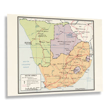 Load image into Gallery viewer, Digitally Restored and Enhanced 1963 South Africa Map Print - Vintage Map of South Africa Wall Art - Old Map of The Republic of South Africa Poster