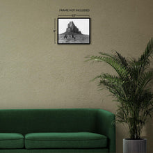 Cargar imagen en el visor de la galería, Digitally Restored and Enhanced 1914 Old Shiprock Photo Print - Vintage Photo of Two Navajo Indians on Horses Near The Base of Old Shiprock Poster Wall Art