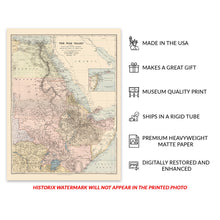 Load image into Gallery viewer, Digitally Restored and Enhanced 1910 The Nile Valley Map Print - Nile Valley Map Including Egypt Nubia Uganda Abyssinia British East Africa & Somali Land