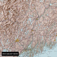 Load image into Gallery viewer, Digitally Restored and Enhanced 1977 Maine Map Print - Vintage State of Maine Base Map with Highways & Contours - Old Map of Maine Poster Wall Art