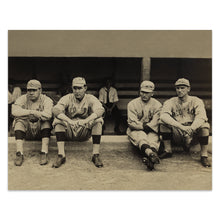 Load image into Gallery viewer, Digitally Restored and Enhanced 1915 Babe Ruth Poster Photo - Vintage Photo Print of Boston Red Sox Players Babe Ruth Ernie Shore Rube Foster & Del Gainer