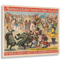 Cargar imagen en el visor de la galería, Digitally Restored and Enhanced 1895 Barnum & Bailey Circus Poster 1895 Barnum & Bailey Circus Poster - Ethnological Congress Dancing Performers - Gilded Age Spectacle - Archival Print