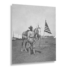 Load image into Gallery viewer, Digitally Restored and Enhanced 1898 Theodore Roosevelt Photo Print - Vintage Photo of Montauk Point Rough Riders Colonel Teddy Roosevelt Poster Wall Art