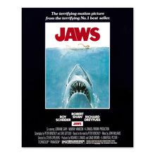 Cargar imagen en el visor de la galería, Digitally Restored and Enhanced 1975 Jaws Movie Poster Matte - Vintage Movie Poster of Box Office Movie Jaws Print Wall Art - Jaws Movie Memorabilia Poster