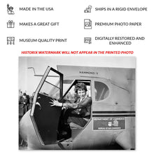 Cargar imagen en el visor de la galería, Digitally Restored and Enhanced 1936 Amelia Earhart Portrait Photo - Aviation Pioneer Cockpit - Golden Age of Flight History - Gallery-Quality