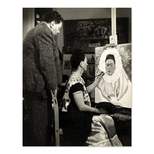 Load image into Gallery viewer, Digitally Restored and Enhanced 1940 Diego Rivera Poster Photo - Vintage Photo of Diego Rivera and Frida Kahlo Painting - Old Diego Rivera Wall Art Print