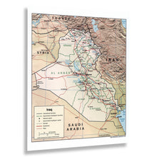 Cargar imagen en el visor de la galería, Digitally Restored and Enhanced 2004 Iraq Railroad Map Poster - Print Map of Iraq Railroad System - Railroad Map of Iraq Wall Art