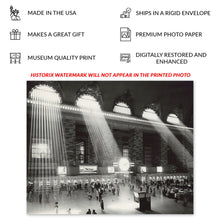 Load image into Gallery viewer, Digitally Restored and Enhanced 1959 Grand Central Terminal Photo Print - Vintage Photo of The Grand Central Terminal in Manhattan New York Wall Art Poster