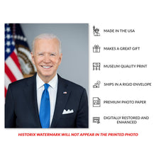 Cargar imagen en el visor de la galería, Digitally Restored and Enhanced Joe Biden 46th President of the United States Official Portrait Photo Poster