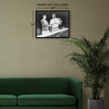 Cargar imagen en el visor de la galería, Digitally Restored and Enhanced 1951 Althea Gibson Photo Print - Vintage Photo of Tennis Player Althea Gibson with Baseball Player Jackie Robinson Poster