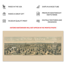 Load image into Gallery viewer, Digitally Restored and Enhanced 1888 Portland Oregon Map Print - Vintage Bird's Eye View of Portland Oregon The Metropolis of The Pacific Northwest Poster