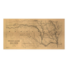 Load image into Gallery viewer, Digitally Restored and Enhanced 1865 Nebraska Territory Railroad Map - Union Pacific Transcontinental Survey - Westward Expansion - Archival Reproduction